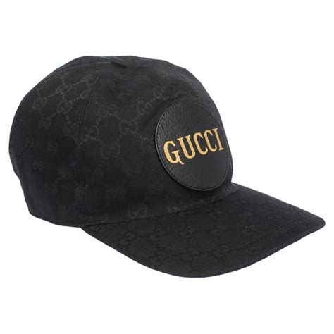 black gucci ball cap|Gucci canvas baseball cap.